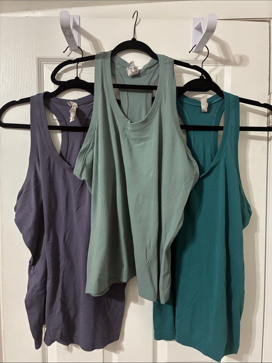 Athleta Tops - Athleta Momentum Tank Tops, Purple Sage Teal Racer Back Women's 1X Bundle of 3